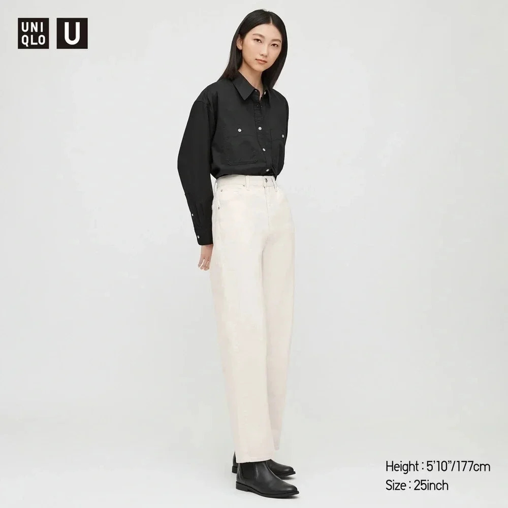UNIQLO |  HIGH RISE STRAIGT LEG BOYFRIEND JEANS